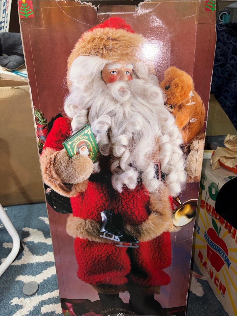 Kurt Adler Red and White Plush Fur-Trim Santa Figure